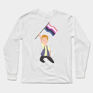 Jimmy Jr. x Gender Fluid Flag Long Sleeve T-Shirt